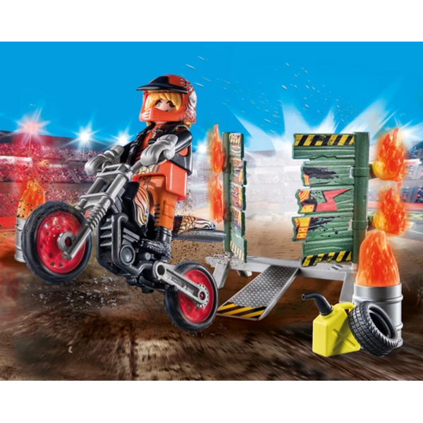 PLAYMOBIL STUNT SHOW STARTER PACK ΑΚΡΟΒΑΤΙΚΑ ΜΕ ΜΗΧΑΝΗ MOTORCROSS