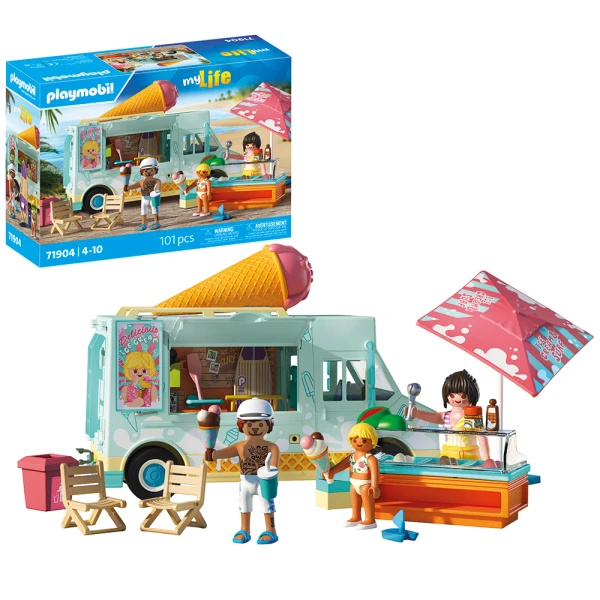 PLAYMOBIL MY LIFE ICE CREAM TRUCK WITH SURF SHOP