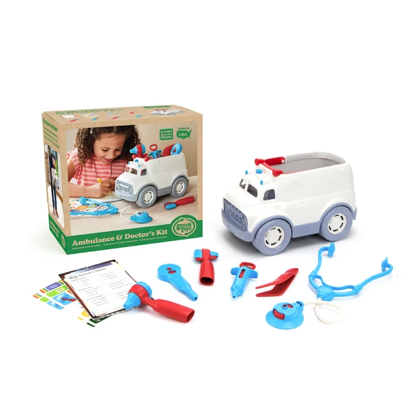 GREEN TOYS AMBULANCE AND DOCTOR\'S KIT AMDK-1313