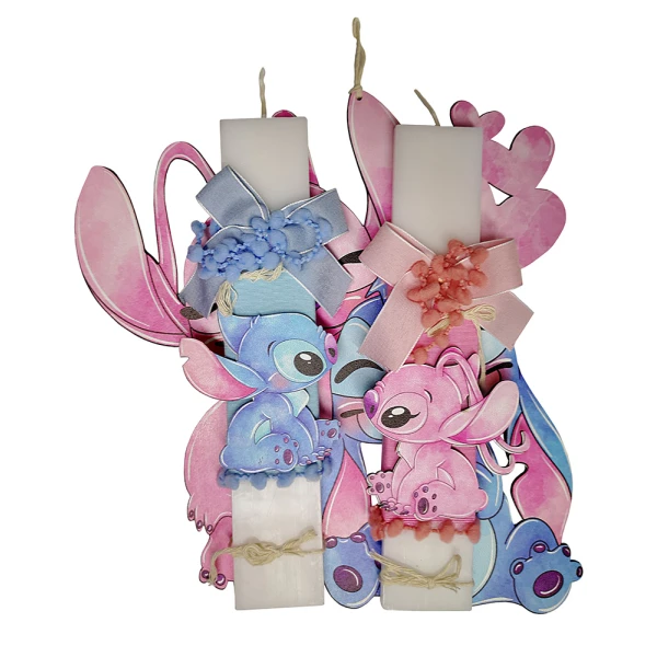 HANDMADE EASTER CANDLE ALIEN COUPLE