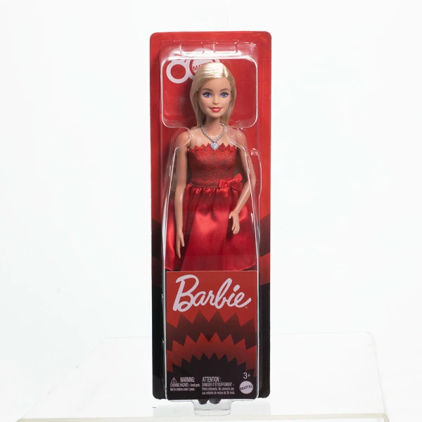 BARBIE ΚΟΥΚΛΑ ΜΕ ΚΟΚΚΙΝΟ ΦΟΡΕΜΑ - MATTEL 80 ΧΡΟΝΙΑ