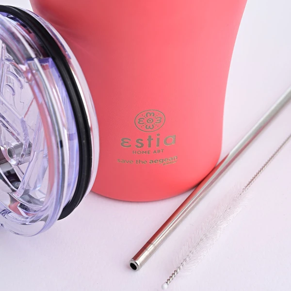ESTIA HOME ART ΘΕΡΜΟΣ COFFEE MUG 350ml - FUSION CORAL