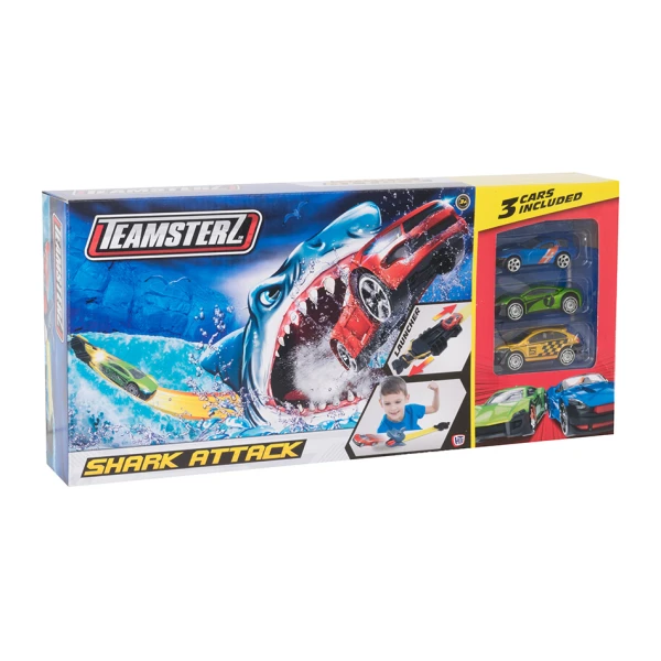 TEAMSTERZ SHARK ATTACK TRACK WITH 3 CARS FOR AGES 3+
