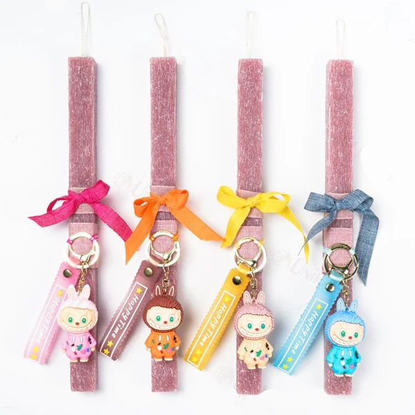 UNIKER HANDMADE CANDLE KEYCHAIN SMALL PLUSH LBU - 4 COLORS