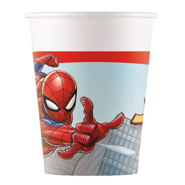 PAPER CUPS SPIDERMAN CRIME FIGHTER FSC 200ml 8 pcs