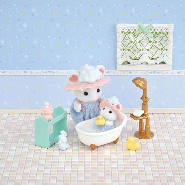 THE SYLVANIAN FAMILIES BATH TIME BUBBLE SIBLINGS