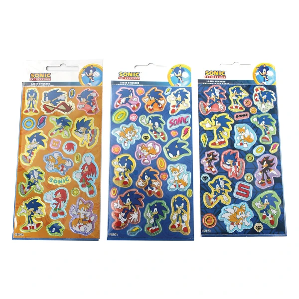 LASER STICKERS SONIC CLASSIC - 3 DESIGNS