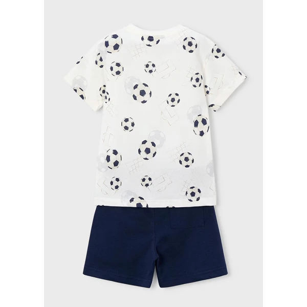 MAYORAL SET COTTON JERSEY PRINTED NAVY BLUE 