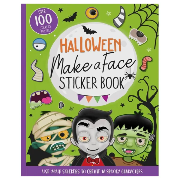 HALLOWEEN ΒΙΒΛΙΟ ΜΕ ΑΥΤΟΚΟΛΛΗΤΑ MAKE A FACE