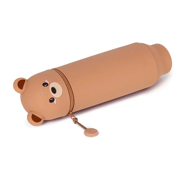LEGAMI 2 IN 1 SILICONE PENCIL CASE KAWAII - TEDDY BEAR