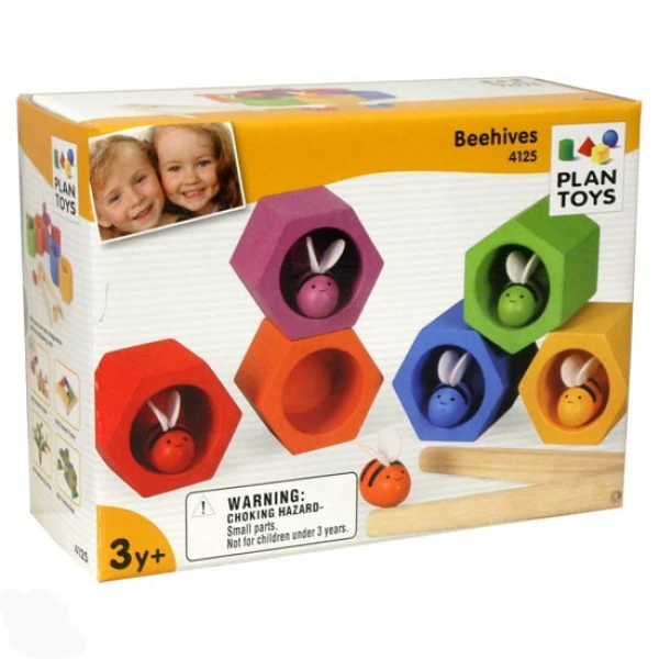 ΞΥΛΙΝΟ ΠΑΙΧΝΙΔΙ PLAN TOYS  BEEHIVES-ΚΥΨΕΛΕΣ