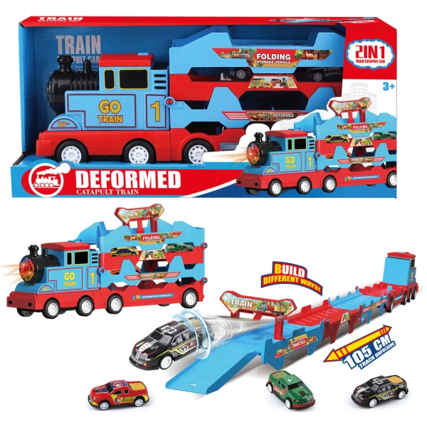 TRANSPORT TRAIN WITH 4 VEHICLES & DUMPER