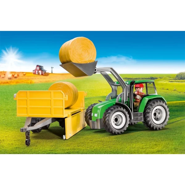 PLAYMOBIL COUNTRY TRACTOR WITH TRAILER