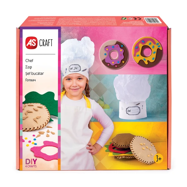 AS CRAFT CHEF DIY TOY WITH 3 CRAFTS FOR AGES 3+