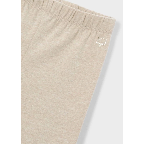 MAYORAL LEGGINGS COTTON ELASTIC BASIC DARK BEIGE