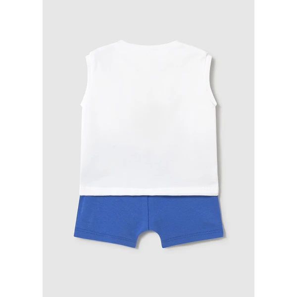 MAYORAL SET COTTON 4 PIECES SLEEVELESS BLUE 
