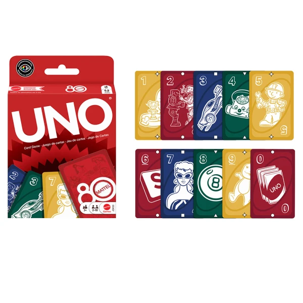 CARDS BOARD GAME UNO MATTEL 80 YEARS