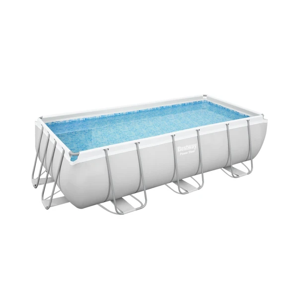 BESTWAY RECTANGULAR FAMILY POOL 404X201X100 cm SET POWER STEEL