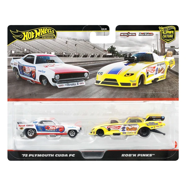 HOT WHEELS ΣΥΛΛΕΚΤΙΚΑ ΑΥΤΟΚΙΝΗΤΑΚΙΑ ΣΕΤ ΤΩΝ 2 - \'72 PLYMOUTH CUDA FC & ROB N\' PINKS