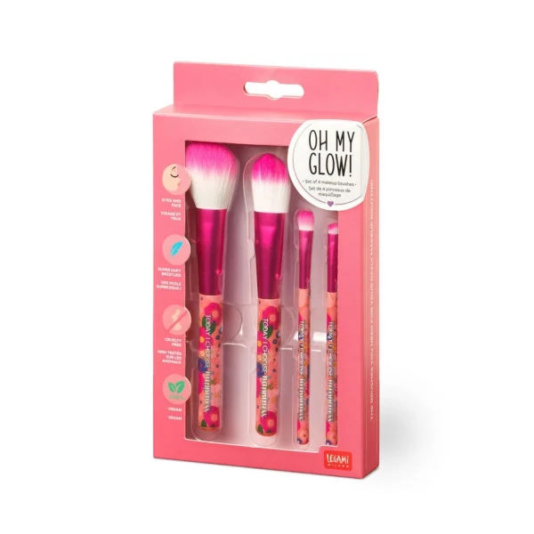 LEGAMI OH MY GLOW -ΣΕΤ 4 ΒΟΥΡΤΣΕΣ MAKEUP - ΛΟΥΛΟΥΔΙΑ