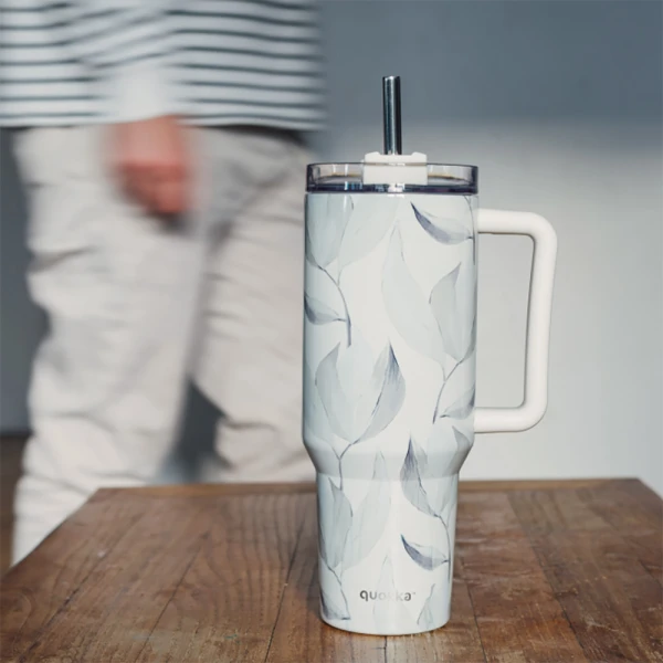 QUOKKA STAINLESS STEEL THERMAL RAMBLER ΚΟΥΠΑ ΜΕ ΚΑΛΑΜΑΚΙ XL 1200ml - COTTON