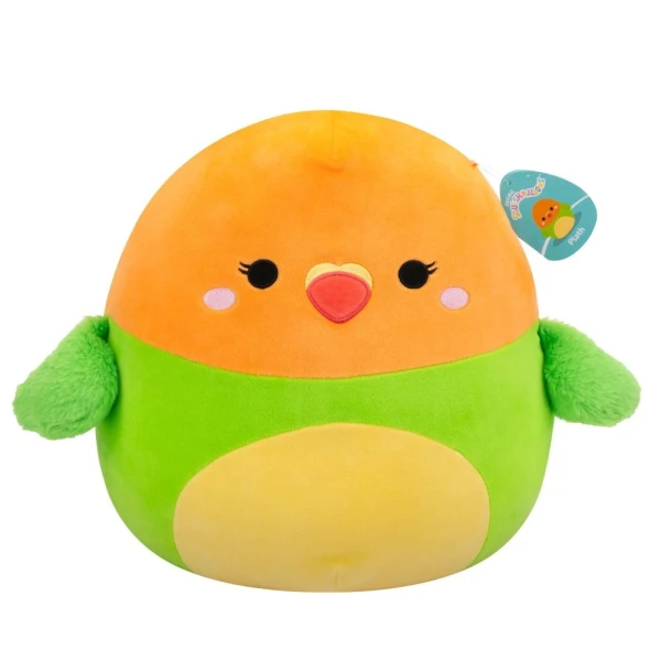 SQUISHMALLOWS PLUSH 35 cm W6 - PLATH THE GREEN & ORANGE LOVEBIRD