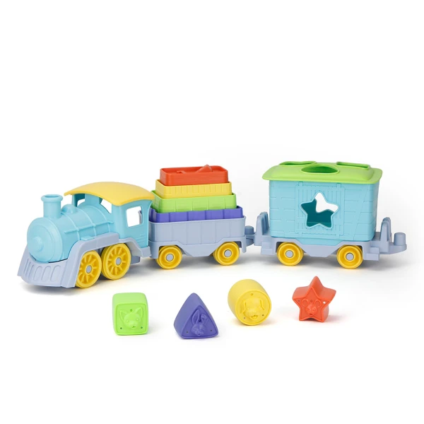 GREEN TOYS ΤΡΕΝΑΚΙ ΔΡΑΣΤΗΡΙΟΤΗΤΩΝ ΜΕ ΚΥΠΕΛΛΑ ΚΑΙ ΣΧΗΜΑΤΑ TNSS-1460