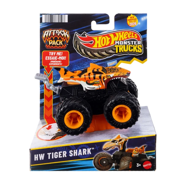 HOT WHEELS MONSTER TRUCKS ΟΧΗΜΑ ATTACK PACK - HW TIGER SHARK