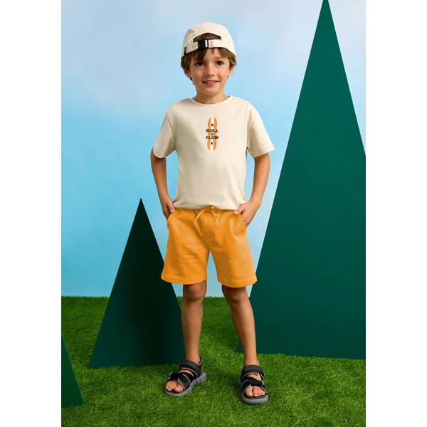 MAYORAL BERMUDA SHORTS SWEATER BASIC ORANGE 