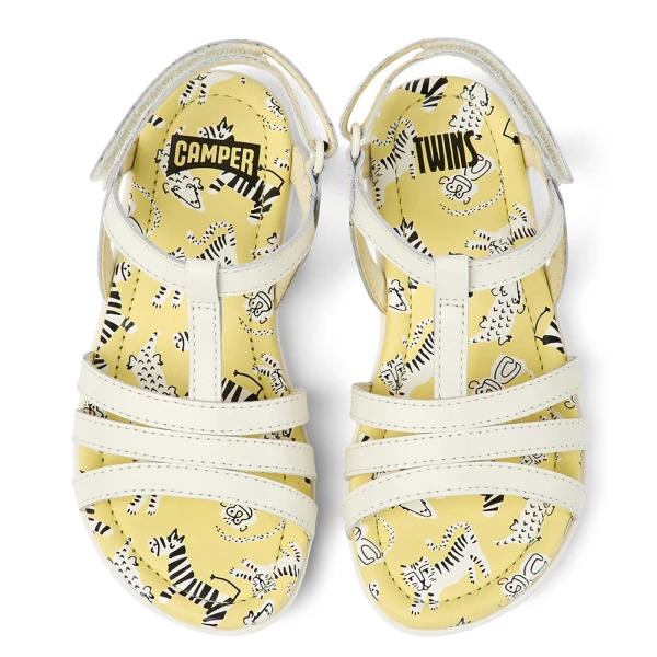 CAMPER KIDS SANDALS GIRL TWINS WHITE