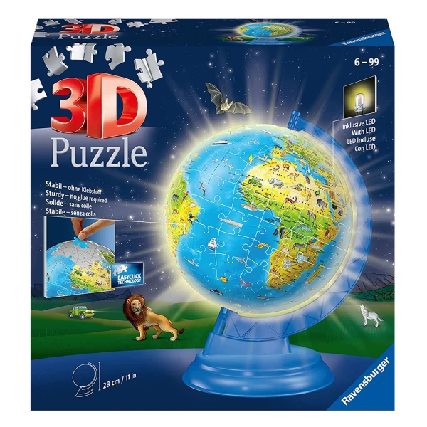 RAVENSBURGER 3D PUZZLE 180 pcs GLOBE NIGHT EDITION