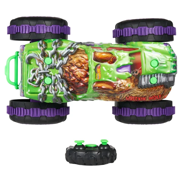 HOT WHEELS MONSTER TRUCKS ΤΗΛΕΚΑΤΕΥΘΥΝΟΜΕΝΟ ΟΧΗΜΑ - WRECKIN\' WOLF