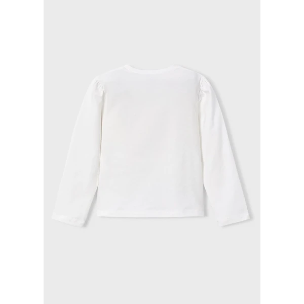 MAYORAL LONG-SLEEVE T-SHIRT CREAM-CHERRY