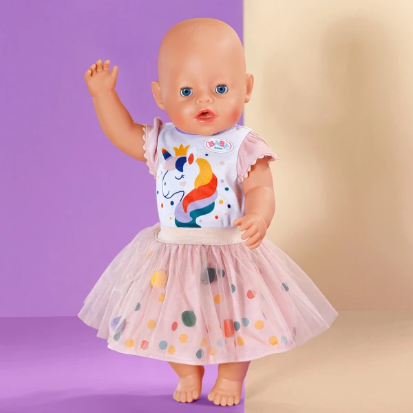 ZAPF CREATION BABY BORN DRESS UNICORN 43 cm