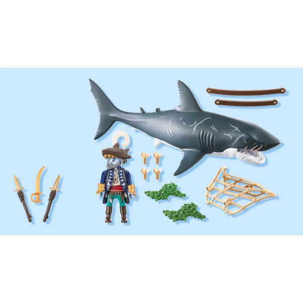 PLAYMOBIL PIRATES GIANT SHARK WITH PIRATE