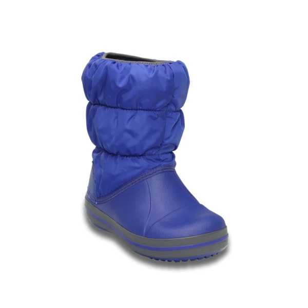 CROCS WINTER PUFF BOOT KIDS CERULEAN BLUE/LIGHT GREY 