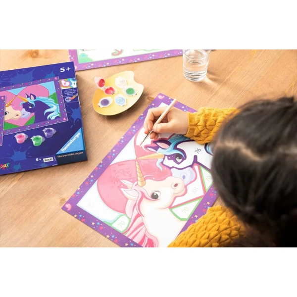 RAVENSBURGER PAINTING BY NUMBERS CREART JUNIOR UNICORNS