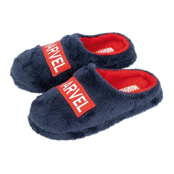 FURRY SLIPPERS WITH EMBROIDERY - MARVEL
