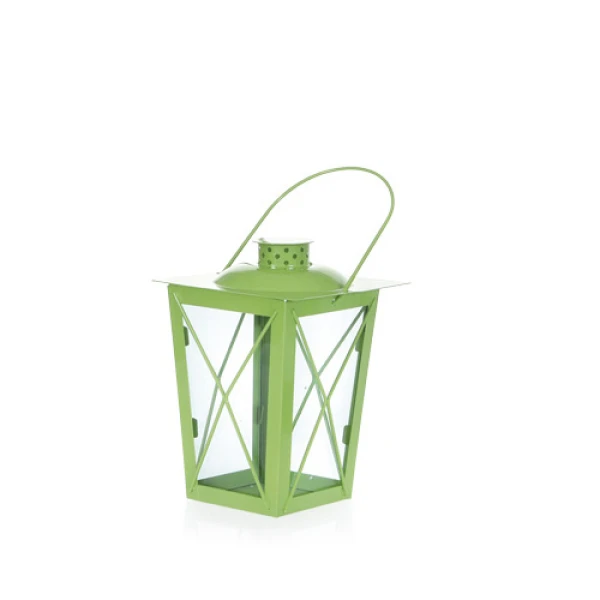 DECORATIVE lanterns THYELLIS GREEN 15x21 cm