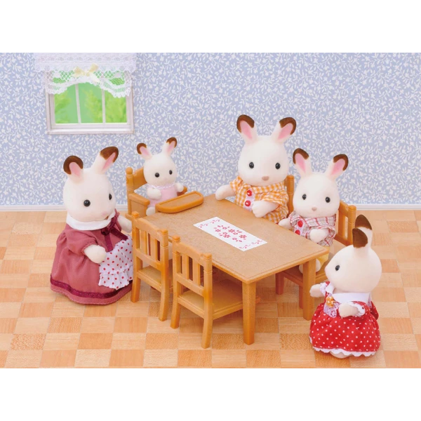 THE SYLVANIAN FAMILIES ΟΙΚΟΓΕΝΕΙΑΚΟ ΤΡΑΠΕΖΙ ΜΕ ΚΑΡΕΚΛΕΣ 4506