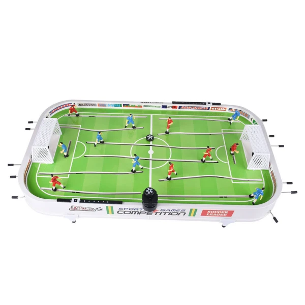 TABLE SOCCER GAME WITH HORIZONTAL BARS