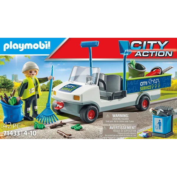 PLAYMOBIL CITY ACTION STREET CLEANER WITH E-VEHICLE