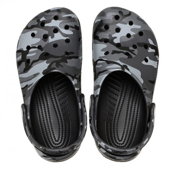 CROCS CLASSIC CLOG CAMOUFLAGE KIDS BLACK-SLATE GREY