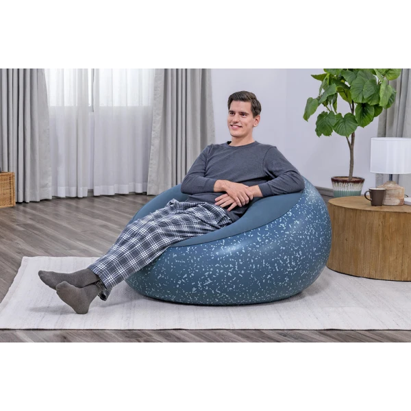 BESTWAY INFLATABLE CHAIR 112X112X66 cm INFLATE A CHAIR BLUE