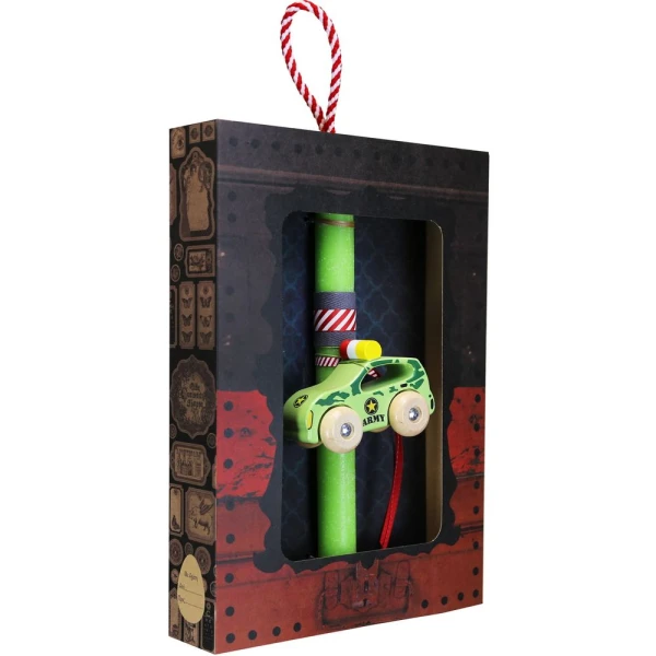SYNCHRONIA HANDMADE CANDLE 30 cm CAR SUV LIME GREEN