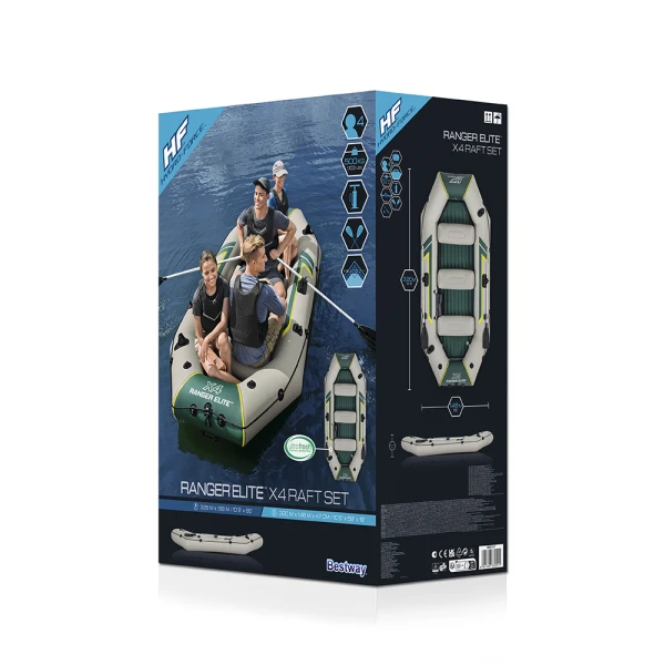 BESTWAY HYDRO-FORCE RANGER ELITE X4 ΣΕΤ ΒΑΡΚΑ RAFT 320X148X47 cm