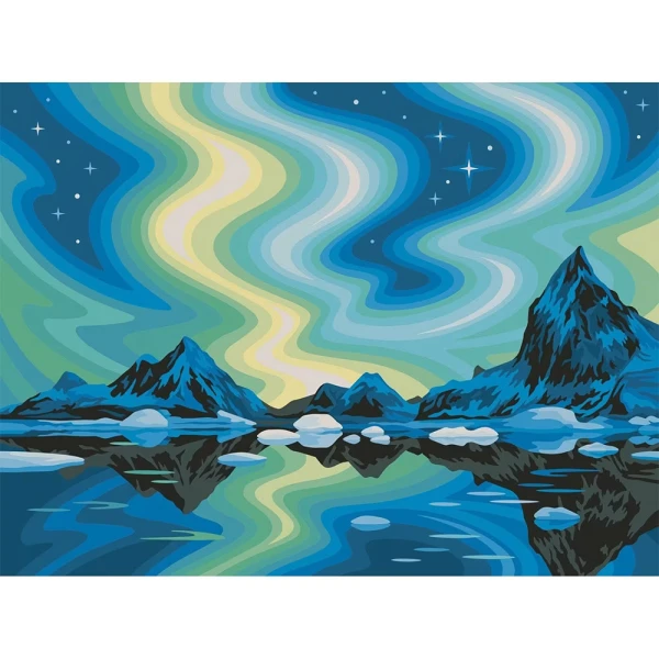 RAVENSBURGER PAINT BY NUMBERS CREART CANVAS – NORTHERN LIGHTS