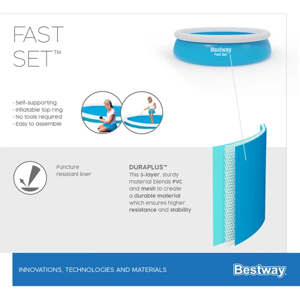 BESTWAY ΣΕΤ ΠΙΣΙΝΑ 366X76 εκ. FAST SET