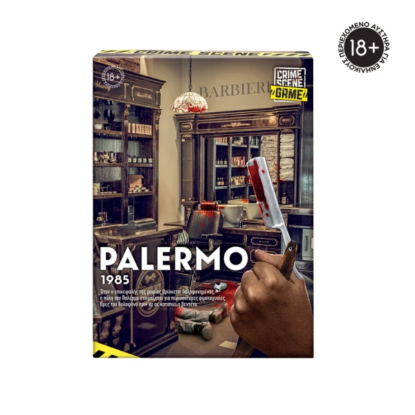 AS GAMES BOARD GAME CRIME SCENE PALERMO 1985 FOR AGES 18+ AND 1+ PLAYERS