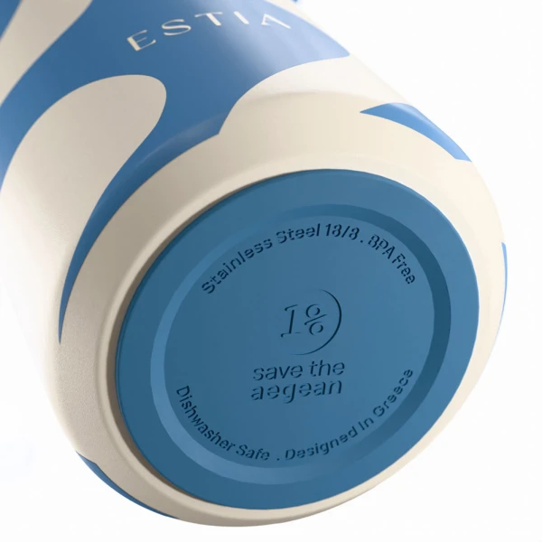 ESTIA HOME ART THERMOS PULSE SAVE THE AEGEAN 500ml OCEAN WAVES
